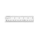 See Through Acrylic Ruler, 12", Clear