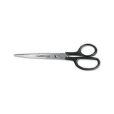 Straight Contract Scissors, 8" Long, 3" Cut Length, Black Straight Handle