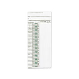 Time Card For Model Att310 Electronic Totalizing Time Recorder, Weekly, 200-pack