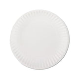 White Paper Plates, 9" Diameter, 100-pack, 10 Packs-carton