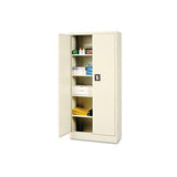 Space Saver Storage Cabinet, Four Shelves, 30w X 15d X 66h, Putty