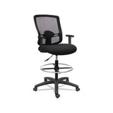 Alera Etros Series Mesh Stool, 36.13" Seat Height, Supports Up To 275 Lbs, Black Seat-black Back, Black Base