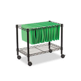 Single-tier Rolling File Cart, 24w X 14d X 21h, Black