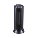 Mini Tower Ceramic Heater, 7 3-8"w X 7 3-8"d X 17 3-8"h, Black