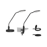 Clamp-on, 3 Diopter Led Desktop Magnifier, 6.88"w X 16.63"d X 16.75"h, Black