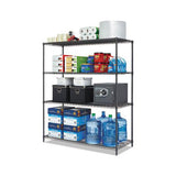 All-purpose Wire Shelving Starter Kit, 4-shelf, 60 X 24 X 72, Black Anthracite Plus