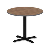 Reversible Laminate Table Top, Round, 35 3-8w X 35 3-8d, Espresso-walnut
