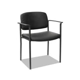 Alera Sorrento Series Ultra-cushioned Stacking Guest Chair, Black Seat-black Back, Black Base, 2-carton