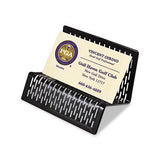 Urban Collection Punched Metal Business Card Holder, Holds 50 2 X 3 1-2, Black