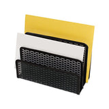 Urban Collection Punched Metal Letter Sorter, 3 Sections, Dl To A6 Size Files, 6.5" X 3.25" X 5.5", Black