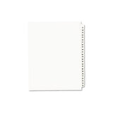 Preprinted Legal Exhibit Side Tab Index Dividers, Avery Style, 25-tab, 51 To 75, 11 X 8.5, White, 1 Set, (1332)