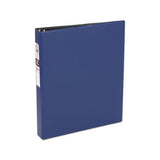 Economy Non-view Binder With Round Rings, 3 Rings, 1" Capacity, 11 X 8.5, Blue, (3300)
