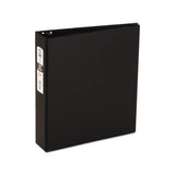 Economy Non-view Binder With Round Rings, 3 Rings, 2" Capacity, 11 X 8.5, Black, (3501)