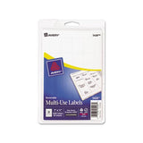 Removable Multi-use Labels, Inkjet-laser Printers, 1 X 0.75, White, 20-sheet, 50 Sheets-pack, (5428)
