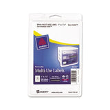 Removable Multi-use Labels, Inkjet-laser Printers, 1 X 1.5, White, 10-sheet, 50 Sheets-pack, (5434)