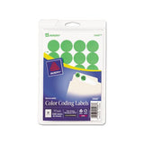 Printable Self-adhesive Removable Color-coding Labels, 0.75" Dia., Neon Green, 24-sheet, 42 Sheets-pack, (5468)