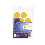 Printable Self-adhesive Removable Color-coding Labels, 1.25" Dia., Neon Orange, 8-sheet, 50 Sheets-pack, (5476)