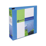 Heavy-duty Non Stick View Binder With Durahinge And Slant Rings, 3 Rings, 3" Capacity, 11 X 8.5, Light Blue, (5601)