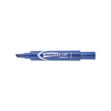Marks A Lot Regular Desk-style Permanent Marker, Broad Chisel Tip, Blue, Dozen, (7886)