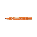 Marks A Lot Large Desk-style Permanent Marker, Broad Chisel Tip, Orange, Dozen, (8883)