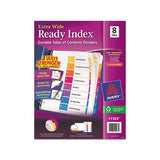 Customizable Toc Ready Index Multicolor Dividers, 8-tab, Letter