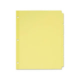 Write & Erase Plain-tab Paper Dividers, 5-tab, Letter, Buff, 36 Sets