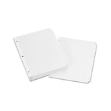 Write & Erase Plain-tab Paper Dividers, 8-tab, Letter, White, 24 Sets
