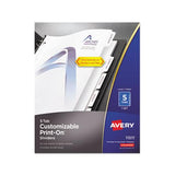Customizable Print-on Dividers, 5-tab, Letter