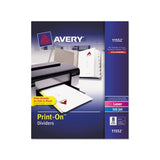 Customizable Print-on Dividers, 8-tab, Letter, 5 Sets