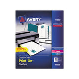Customizable Print-on Dividers, 8-tab, Letter, 5 Sets