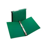 Hanging Storage Flexible Non-view Binder With Round Rings, 3 Rings, 1" Capacity, 11 X 8.5, Green