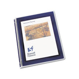 Flexi-view Binder With Round Rings, 3 Rings, 0.5" Capacity, 11 X 8.5, Navy Blue