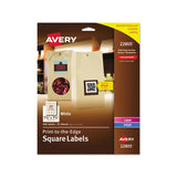 Square Labels W- Sure Feed & Trueblock, 1 1-2 X 1 1-2, White, 600-pk