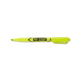 Hi-liter Pen-style Highlighters, Chisel Tip, Fluorescent Yellow, Dozen