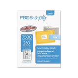 Labels, Laser Printers, 1 X 2.63, White, 30-sheet, 250 Sheets-box