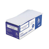 Dot Matrix Printer Mailing Labels, Pin-fed Printers, 0.94 X 4, White, 5,000-box