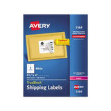 Shipping Labels W- Trueblock Technology, Laser Printers, 3.33 X 4, White, 6-sheet, 100 Sheets-box