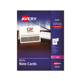 Note Cards, Laser Printer, 4 1-4 X 5 1-2, Uncoated White, 60-pack With Envelopes
