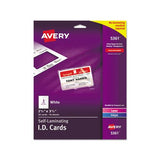 Laminated Laser-inkjet Id Cards, 2 1-4 X 3 1-2, White, 30-box