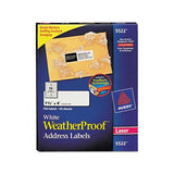 Waterproof Address Labels With Trueblock And Sure Feed, Laser Printers, 1.33 X 4, White, 14-sheet, 50 Sheets-pack