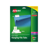 Laser Printable Hanging File Tabs, 1-5-cut Tabs, White, 2.06" Wide, 90-pack