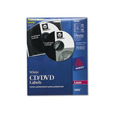 Laser Cd Labels, Matte White, 40-pack