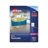 Postcards, Color Laser Printing, 4 X 6, Uncoated White, 2 Cards-sheet, 80-box