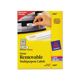 Removable Multi-use Labels, Inkjet-laser Printers, 0.5 X 1.75, White, 80-sheet, 25 Sheets-pack
