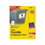 Durable Permanent Id Labels With Trueblock Technology, Laser Printers, 8.5 X 11, White, 50-pack