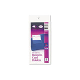 Self-adhesive Top-load Business Card Holders, 3.5 X 2, Clear, 10-pack