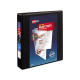 Heavy-duty View Binder With Durahinge And One Touch Ezd Rings, 3 Rings, 1.5" Capacity, 11 X 8.5, Black