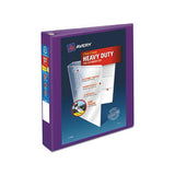 Heavy-duty View Binder With Durahinge And One Touch Ezd Rings, 3 Rings, 1.5" Capacity, 11 X 8.5, Purple