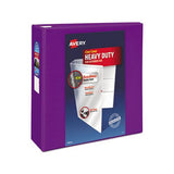 Heavy-duty View Binder With Durahinge And Locking One Touch Ezd Rings, 3 Rings, 4" Capacity, 11 X 8.5, Purple