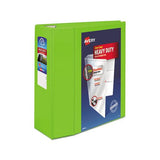 Heavy-duty View Binder With Durahinge And Locking One Touch Ezd Rings, 3 Rings, 5" Capacity, 11 X 8.5, Chartreuse